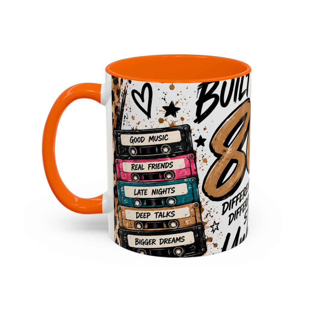 Built in the 80's Coffee Mug — Retro Gen X Leopard Travel Cup Design (11/15oz)