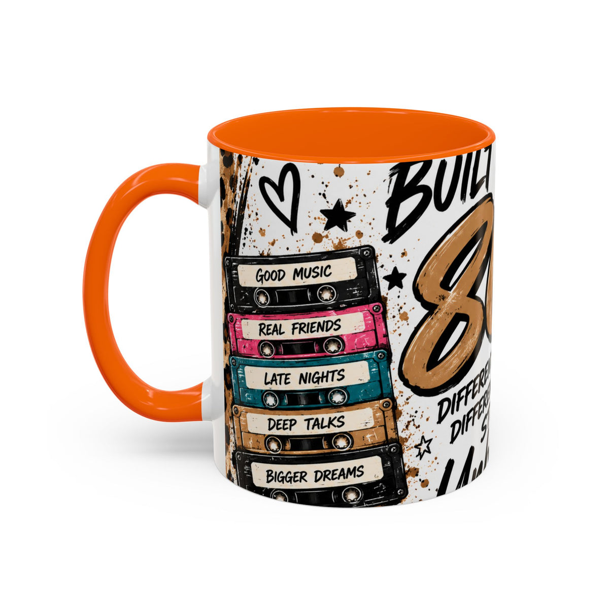 Built in the 80's Coffee Mug — Retro Gen X Leopard Travel Cup Design (11/15oz)