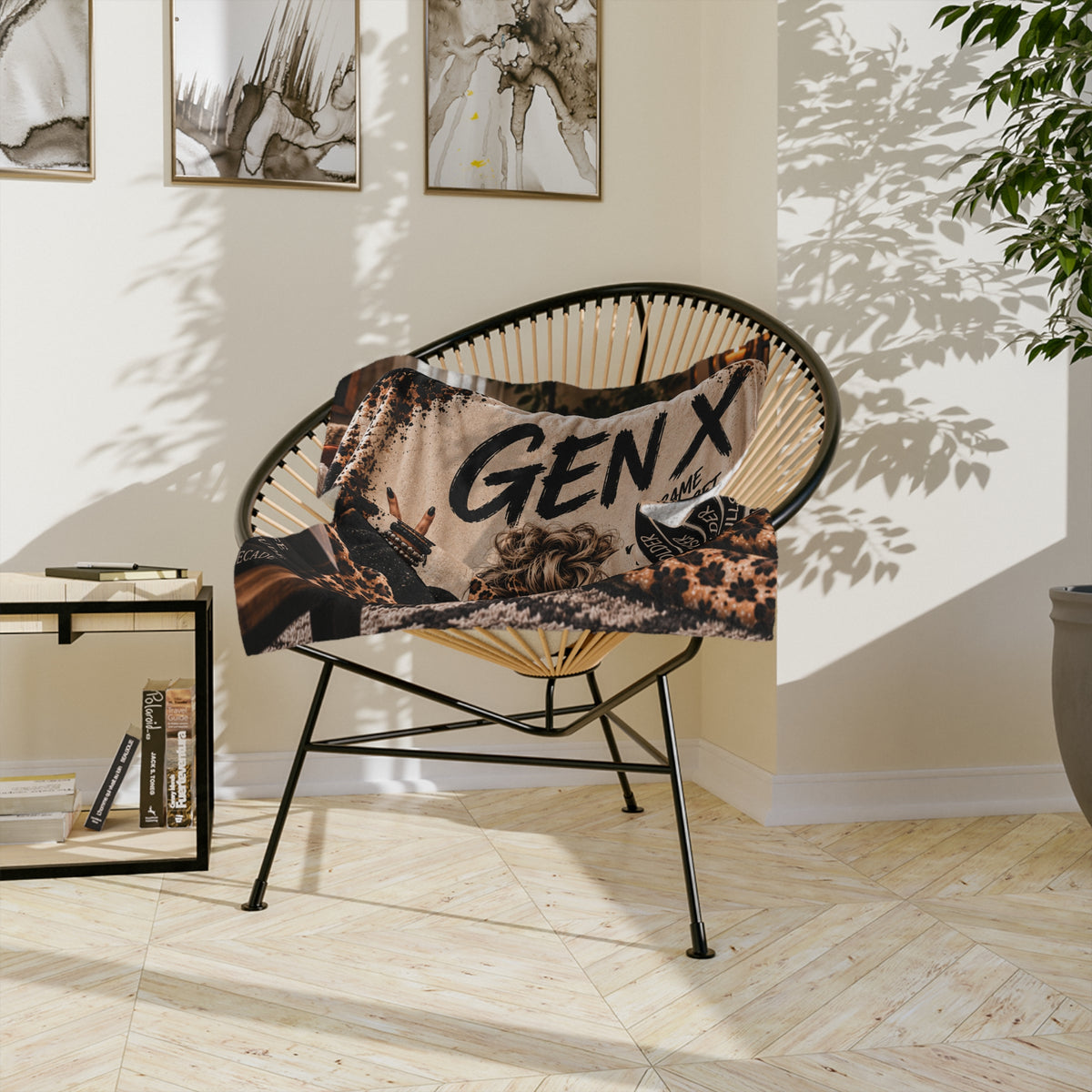 Gen X Leopard Velveteen Blanket – “Same Mindset, Different Decade” Cozy Throw for Women