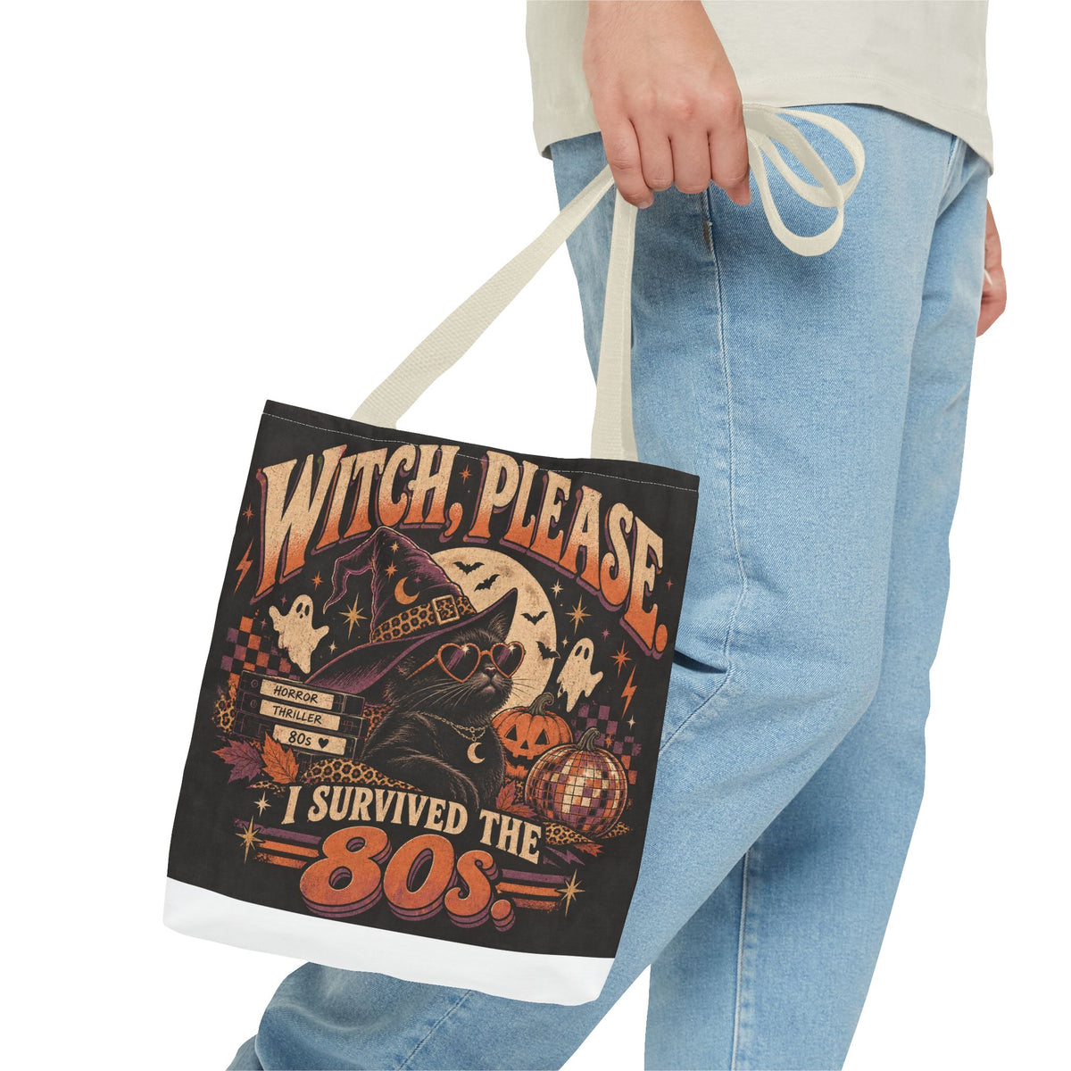 Witch, Please — 'I Survived the 80s' Halloween Tote Bag