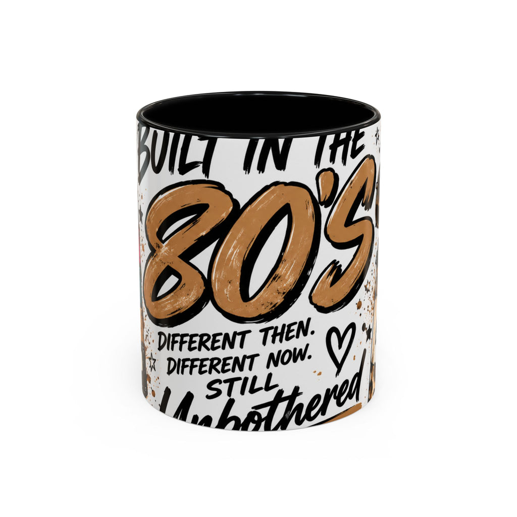 Built in the 80's Coffee Mug — Retro Gen X Leopard Travel Cup Design (11/15oz)