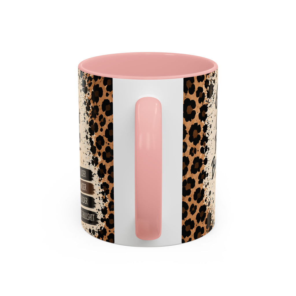 Gen X Fueled Accent Coffee Mug — “Same Attitude Different Decade” Leopard Design (11/15oz)