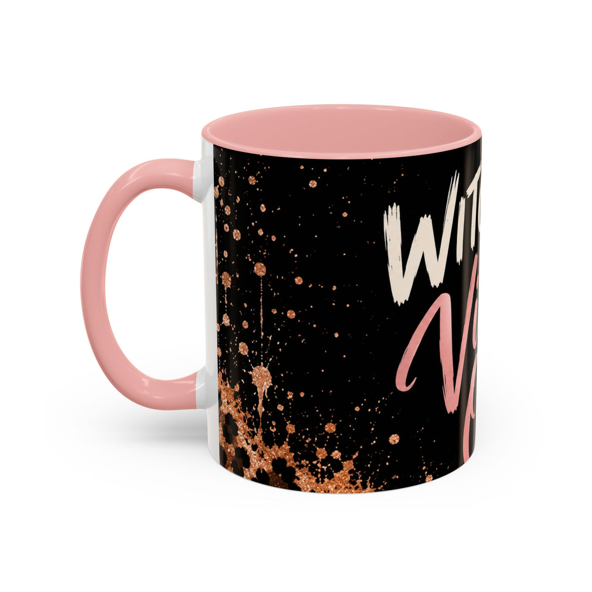 Witchy Vibes Only Accent Coffee Mug – Black Leopard Spellcaster Gift (11/15oz)