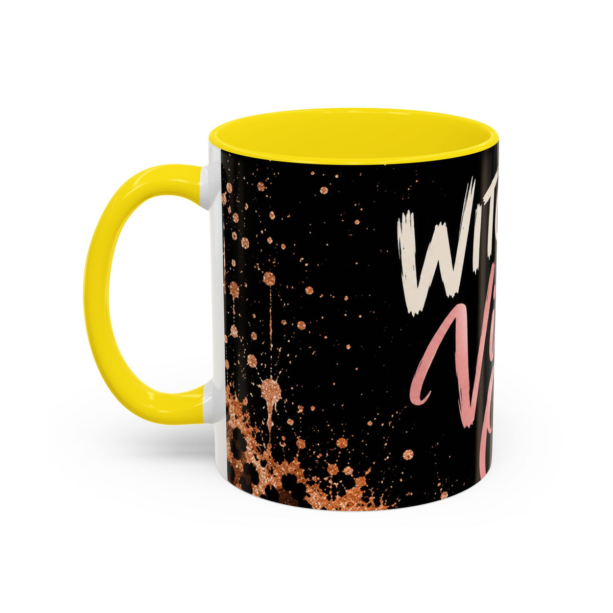 Witchy Vibes Only Accent Coffee Mug – Black Leopard Spellcaster Gift (11/15oz)