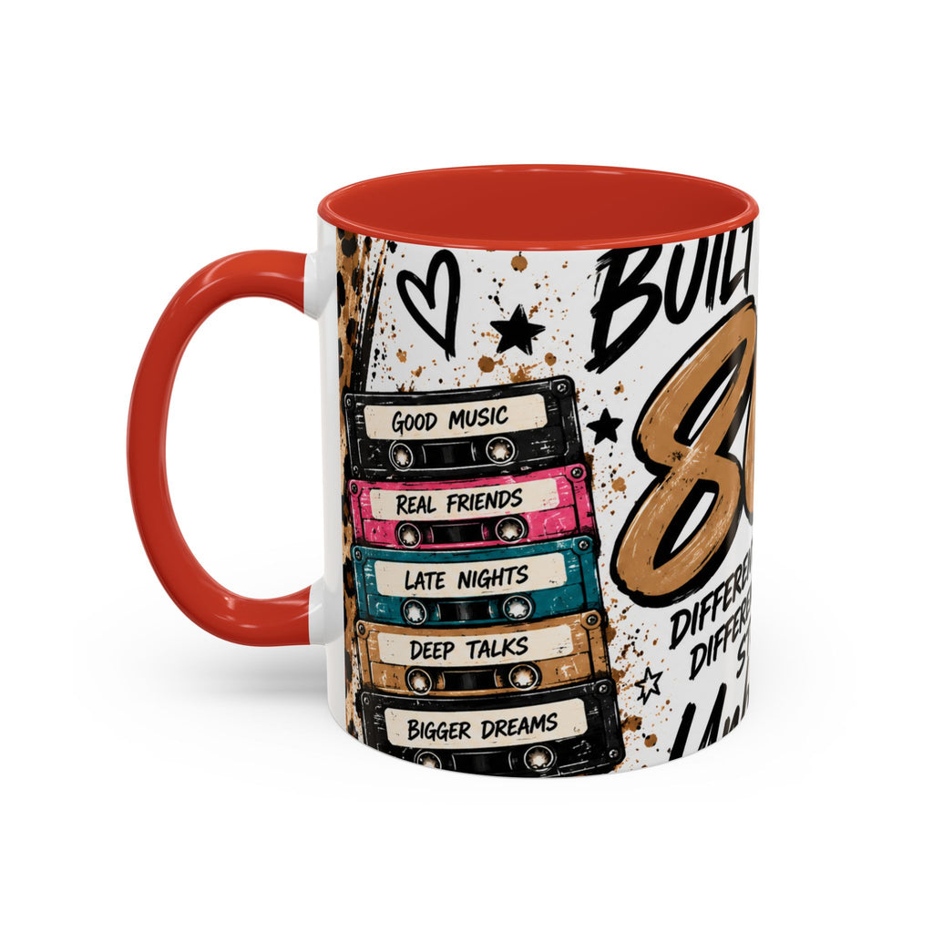 Built in the 80's Coffee Mug — Retro Gen X Leopard Travel Cup Design (11/15oz)