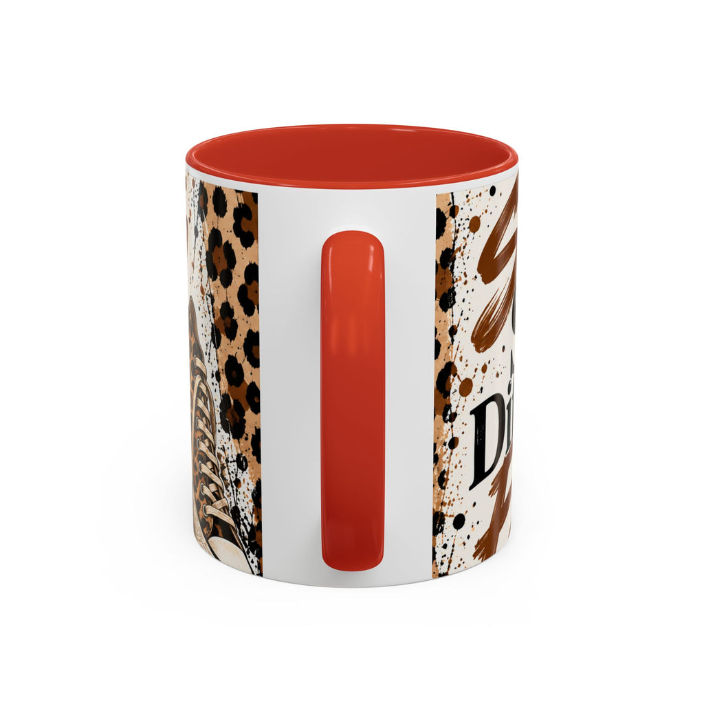 Coffee Lover Accent Mug — 'Good Coffee Bigger Mood' Leopard Design (11/15oz)