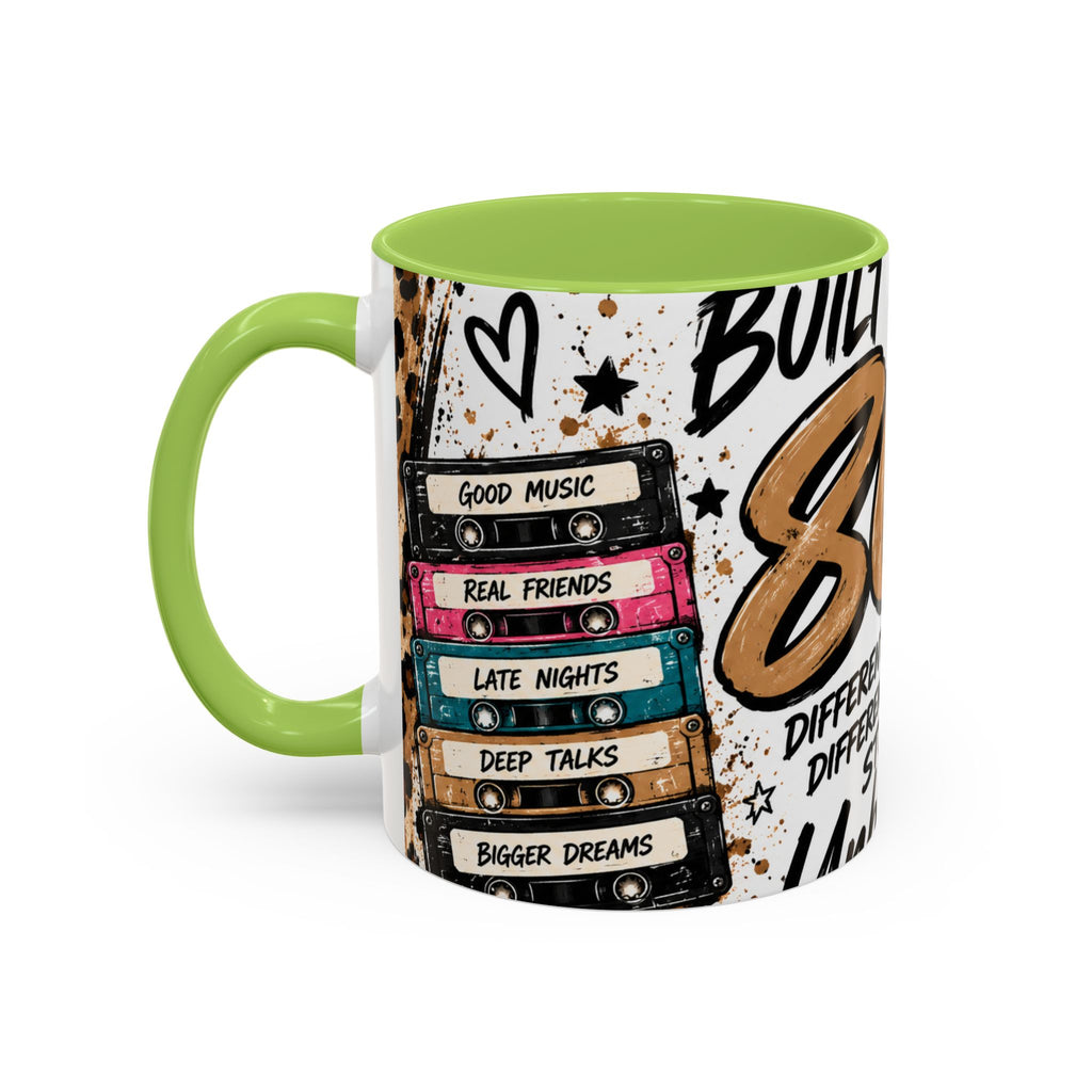 Built in the 80's Coffee Mug — Retro Gen X Leopard Travel Cup Design (11/15oz)