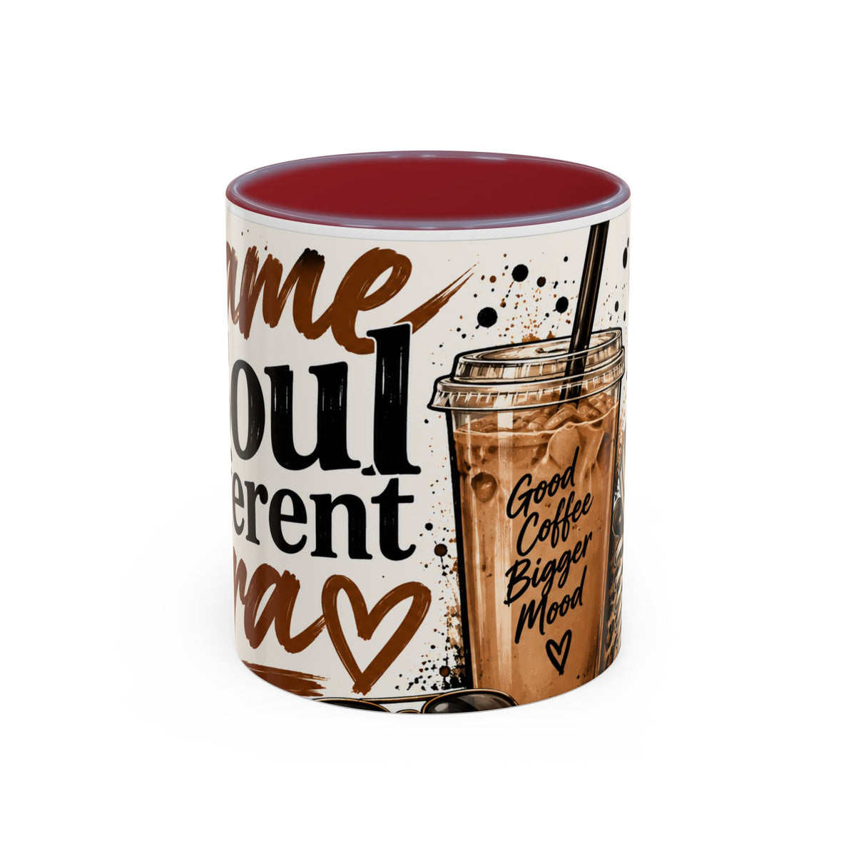 Coffee Lover Accent Mug — 'Good Coffee Bigger Mood' Leopard Design (11/15oz)