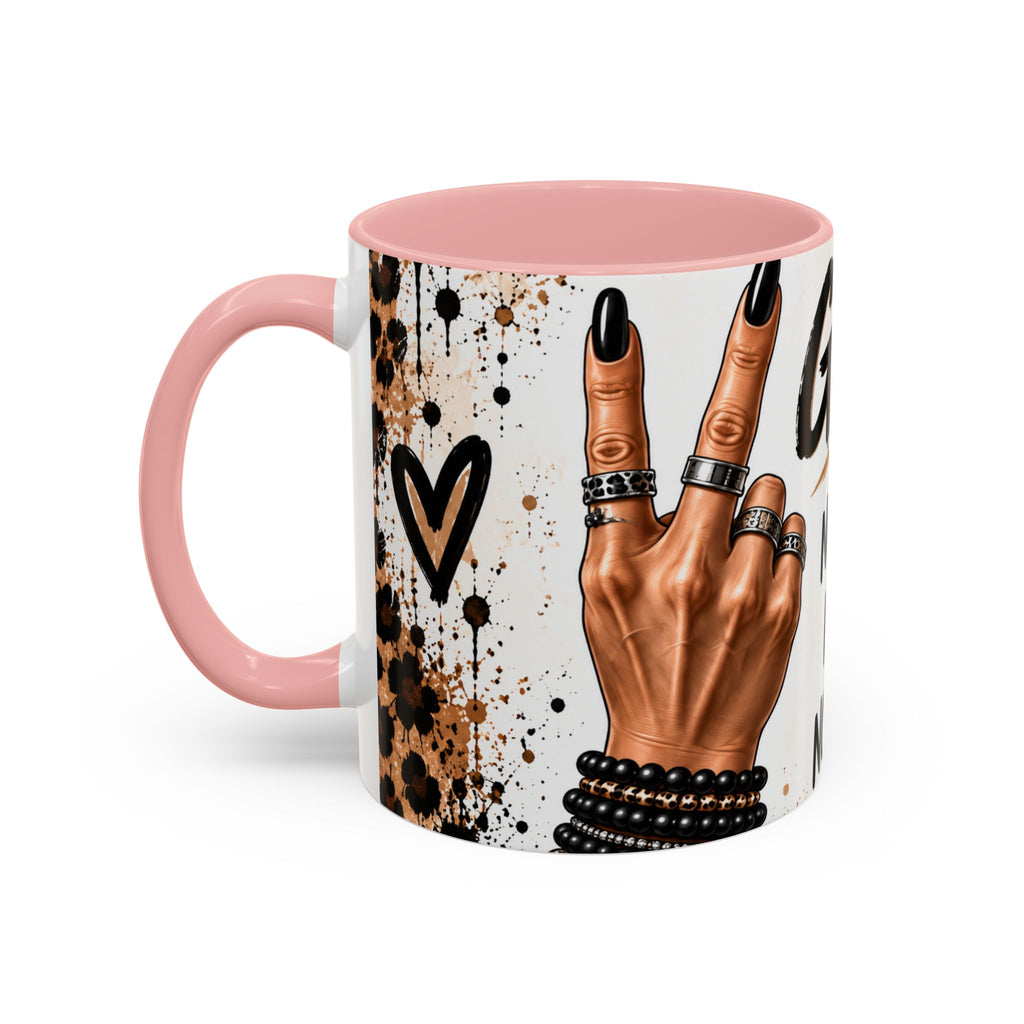 Gen X Coffee Mug — "Not Fragile, Not New, Not Impressed" Leopard Accent