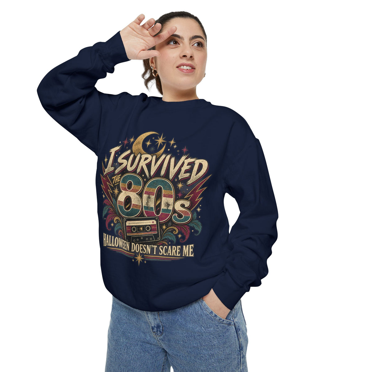 I Survived the 80s™ Halloween Comfort Colors® Crewneck Sweatshirt