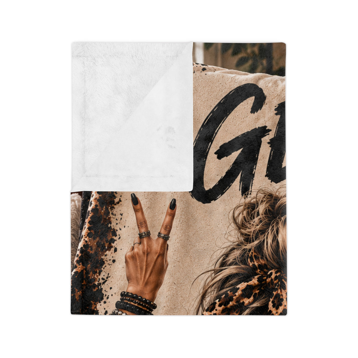 Gen X Leopard Velveteen Blanket – “Same Mindset, Different Decade” Cozy Throw for Women