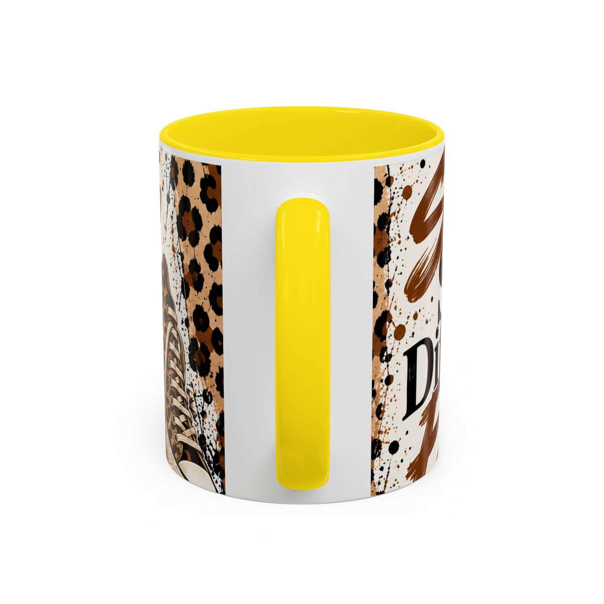 Coffee Lover Accent Mug — 'Good Coffee Bigger Mood' Leopard Design (11/15oz)