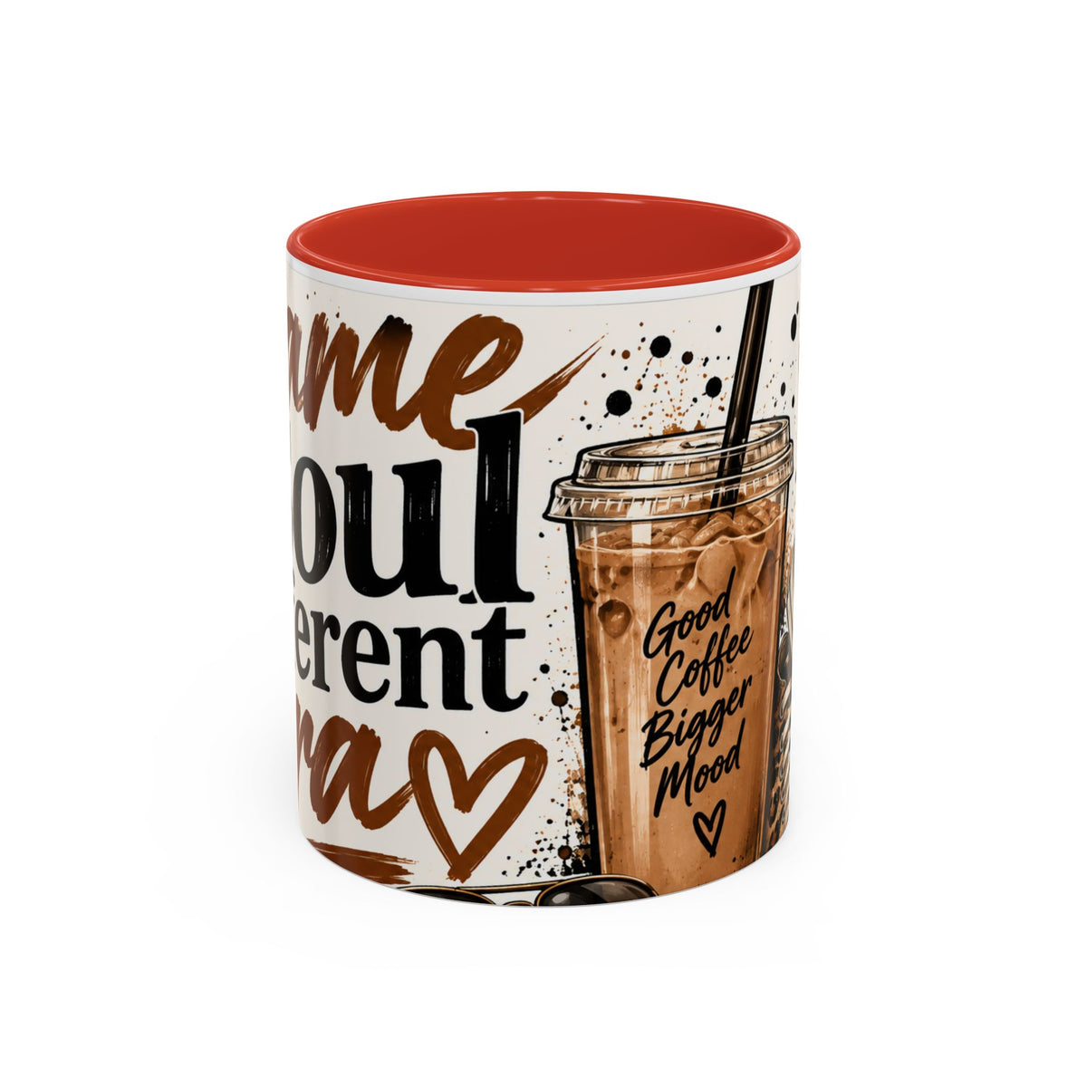 Coffee Lover Accent Mug — 'Good Coffee Bigger Mood' Leopard Design (11/15oz)