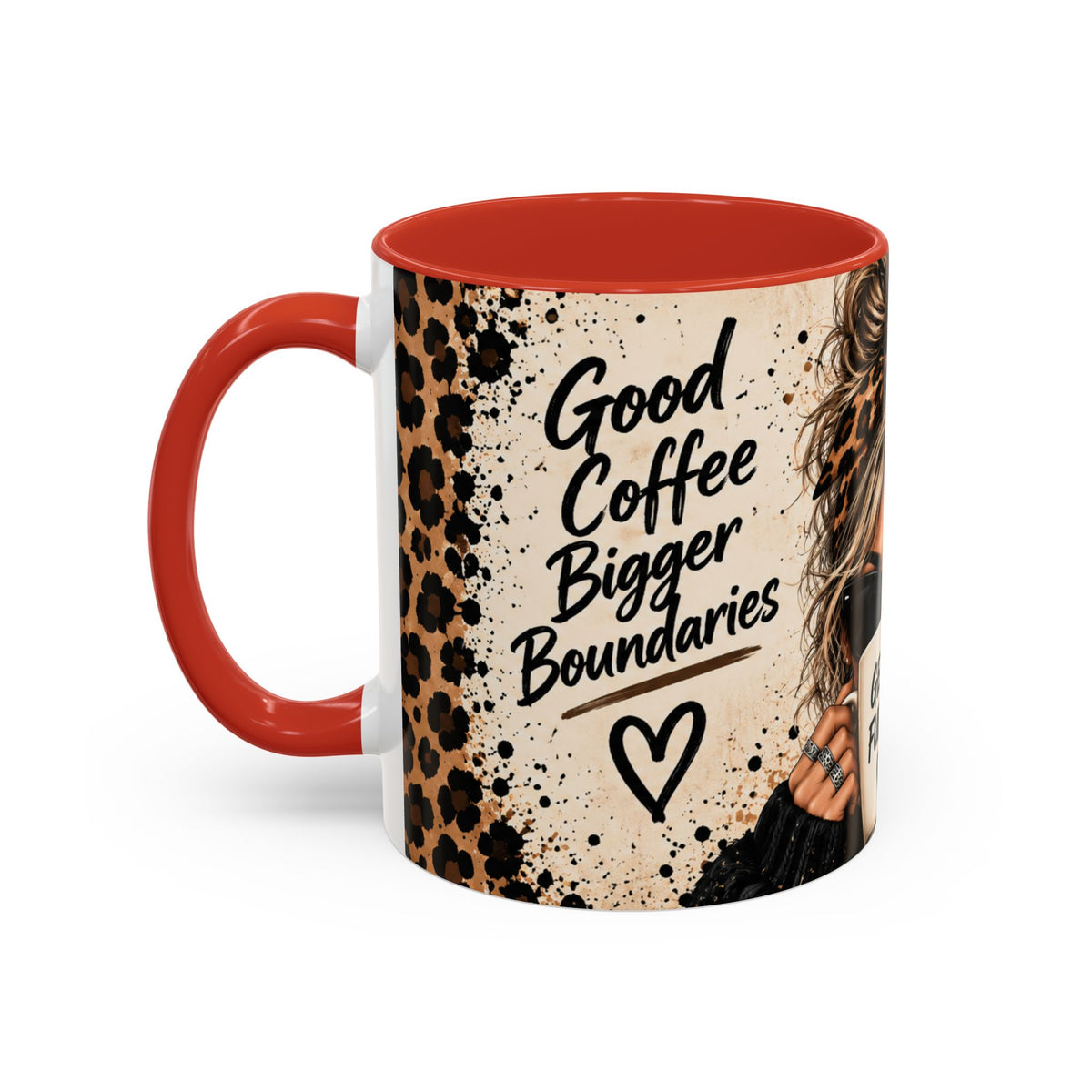 Gen X Fueled Accent Coffee Mug — “Same Attitude Different Decade” Leopard Design (11/15oz)