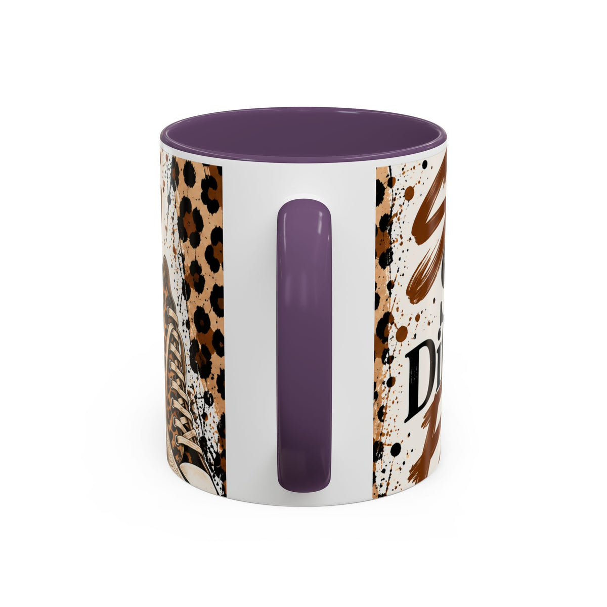 Coffee Lover Accent Mug — 'Good Coffee Bigger Mood' Leopard Design (11/15oz)