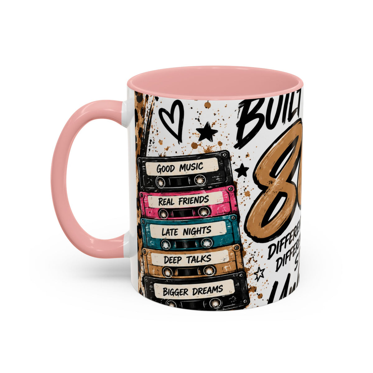 Built in the 80's Coffee Mug — Retro Gen X Leopard Travel Cup Design (11/15oz)