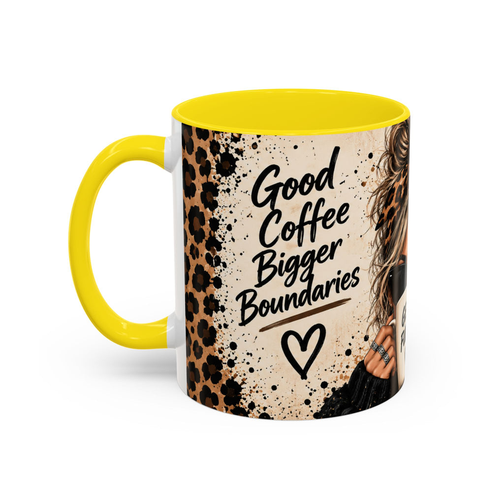 Gen X Fueled Accent Coffee Mug — “Same Attitude Different Decade” Leopard Design (11/15oz)