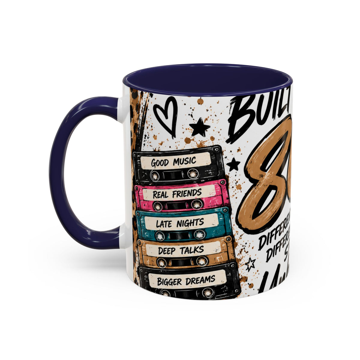 Built in the 80's Coffee Mug — Retro Gen X Leopard Travel Cup Design (11/15oz)