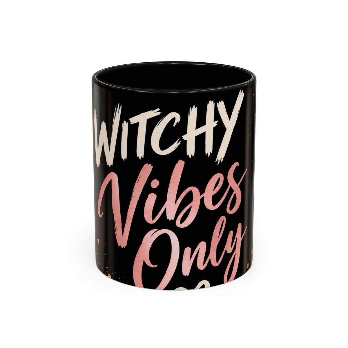 Witchy Vibes Only Accent Coffee Mug – Black Leopard Spellcaster Gift (11/15oz)