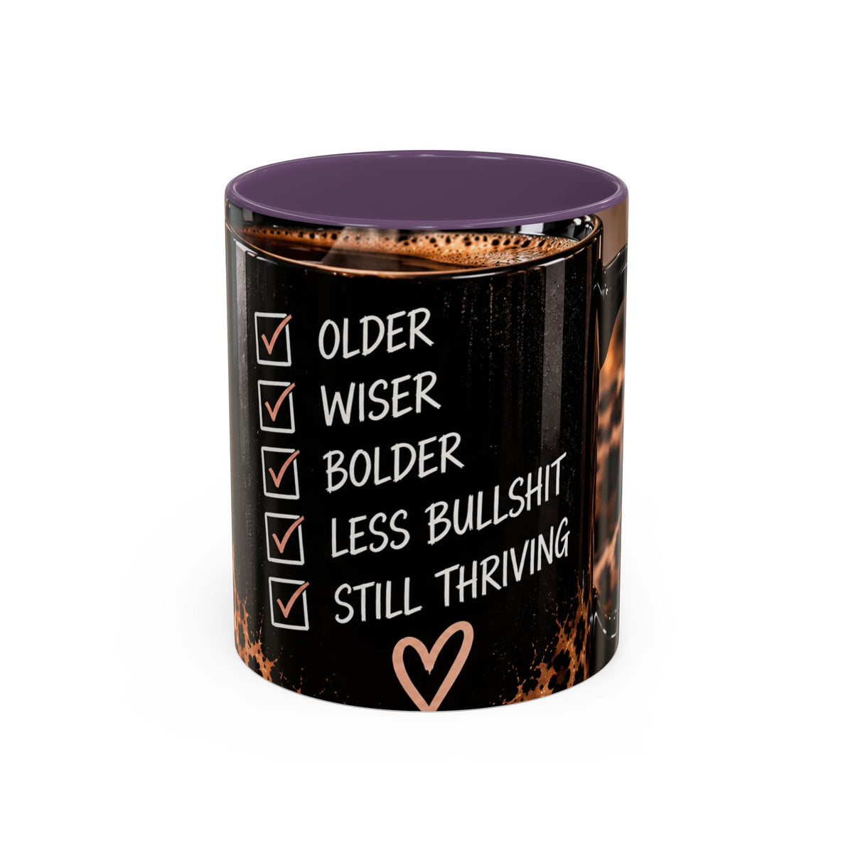 Still Thriving Coffee Mug — Older, Wiser, Bolder Leopard Accent 11/15oz