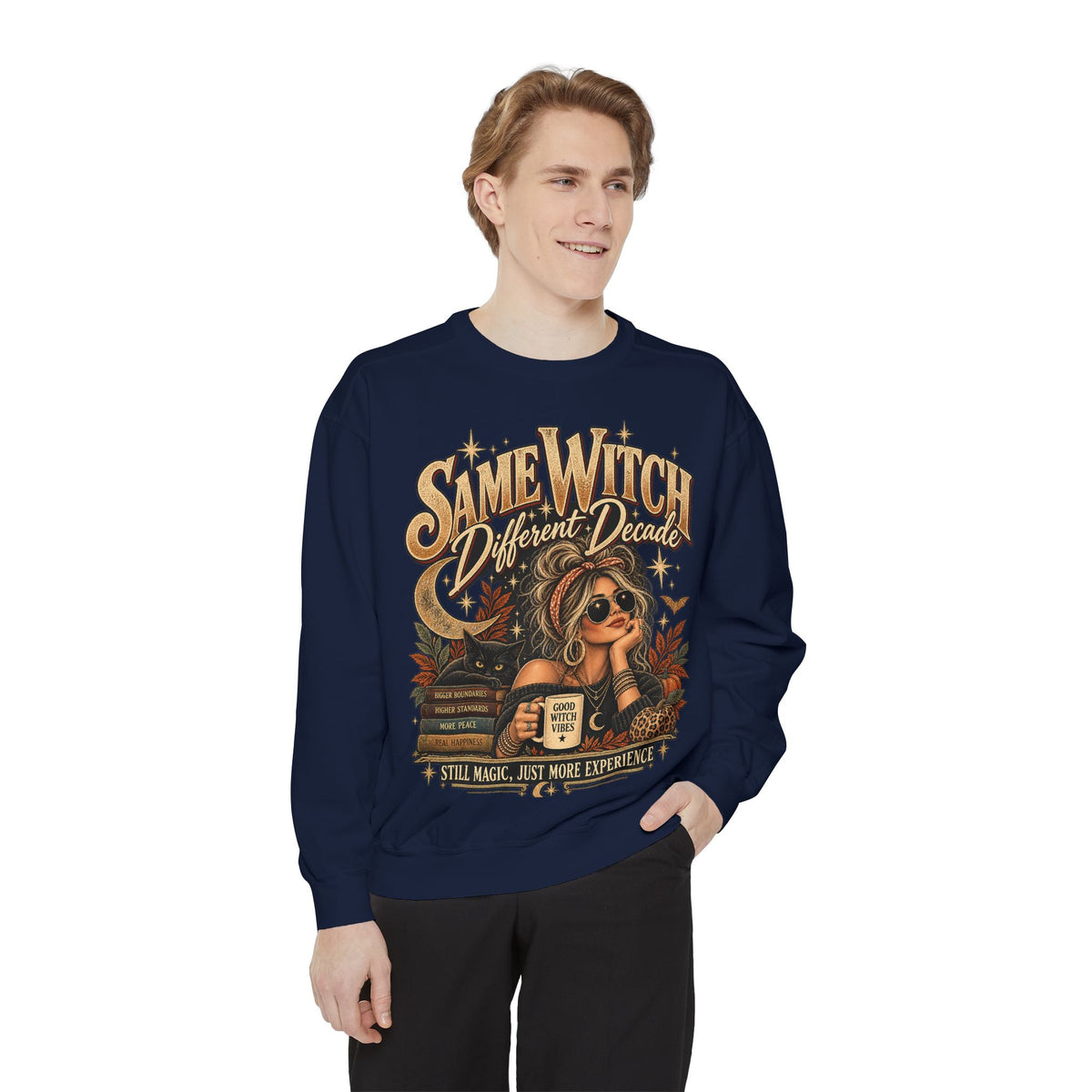 Gen X Witch Sweatshirt – Vintage Halloween Witchy Crewneck | Same Witch Different Decade