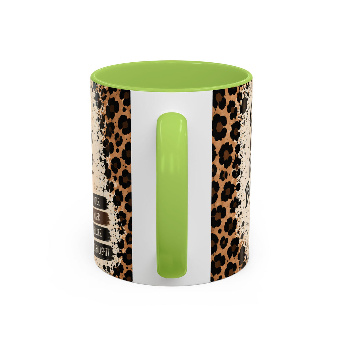 Gen X Fueled Accent Coffee Mug — “Same Attitude Different Decade” Leopard Design (11/15oz)
