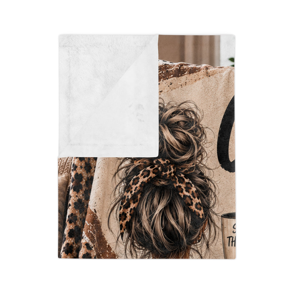 Gen X Velveteen Blanket — 'Same Attitude Different Decade' Cozy Leopard Throw