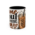 Coffee Lover Accent Mug — 'Good Coffee Bigger Mood' Leopard Design (11/15oz)