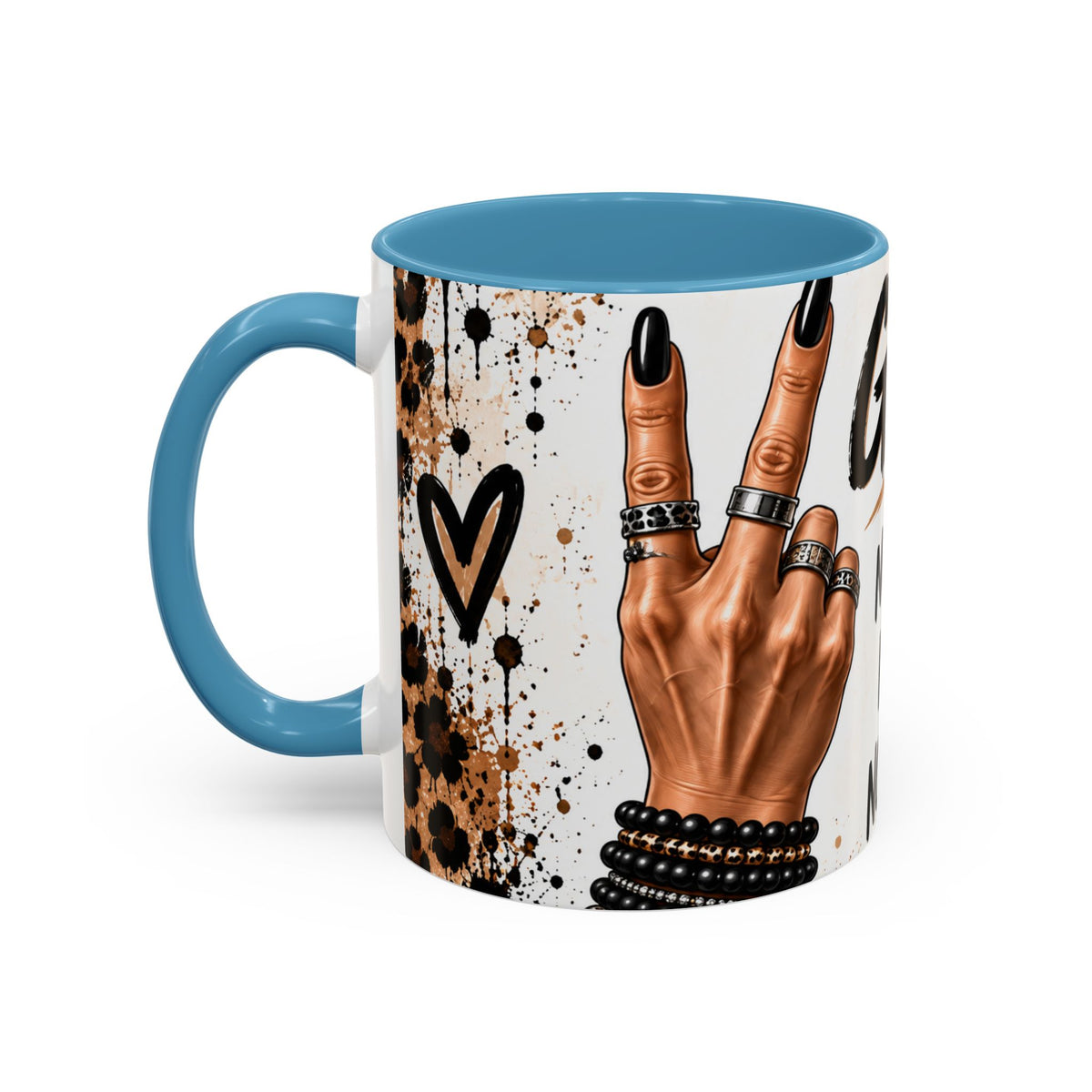 Gen X Coffee Mug — "Not Fragile, Not New, Not Impressed" Leopard Accent