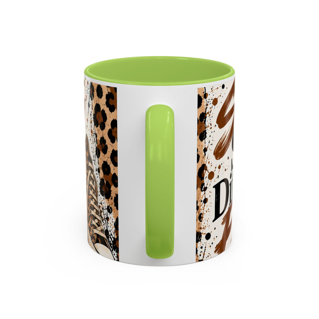 Coffee Lover Accent Mug — 'Good Coffee Bigger Mood' Leopard Design (11/15oz)
