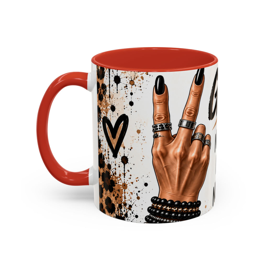 Gen X Coffee Mug — "Not Fragile, Not New, Not Impressed" Leopard Accent