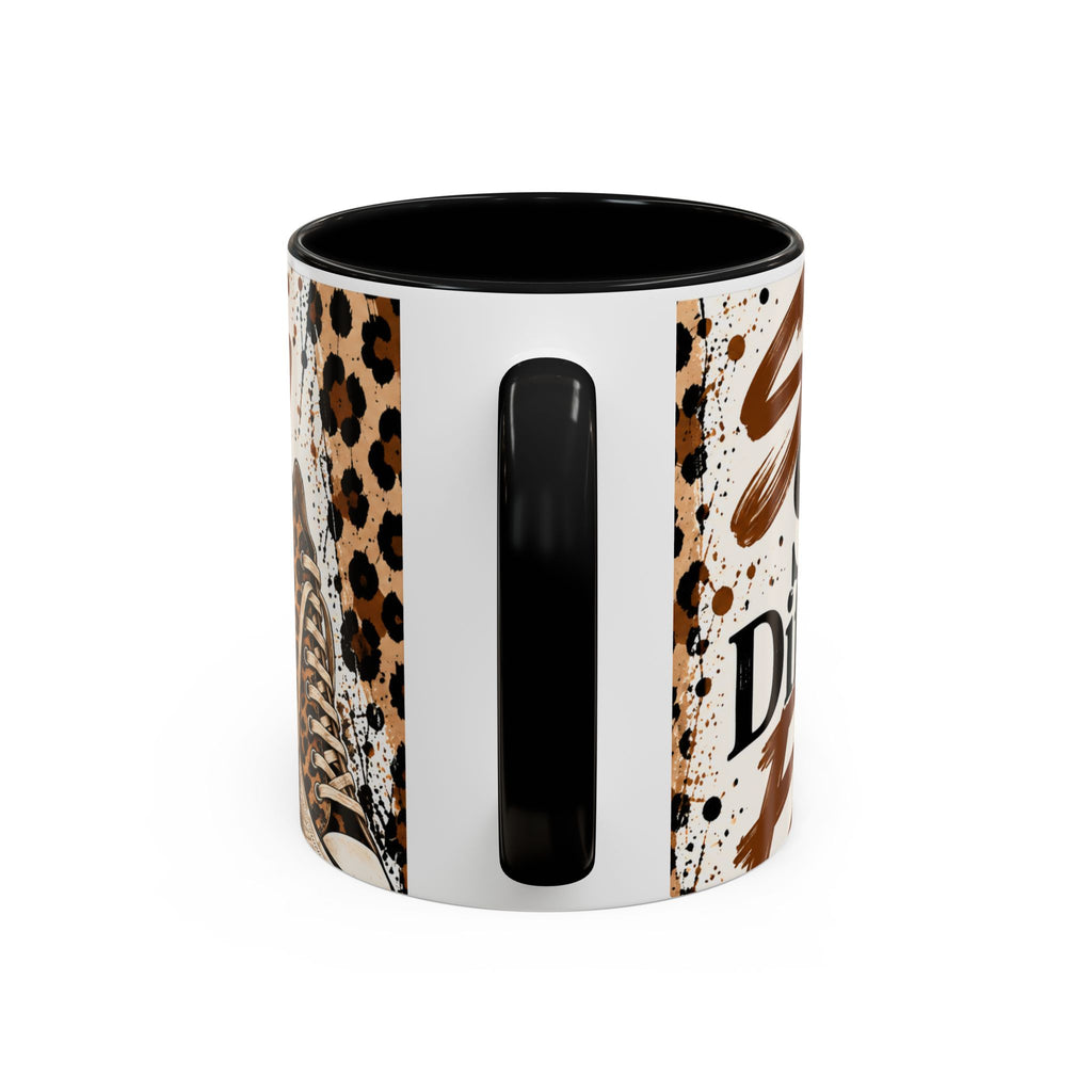 Coffee Lover Accent Mug — 'Good Coffee Bigger Mood' Leopard Design (11/15oz)