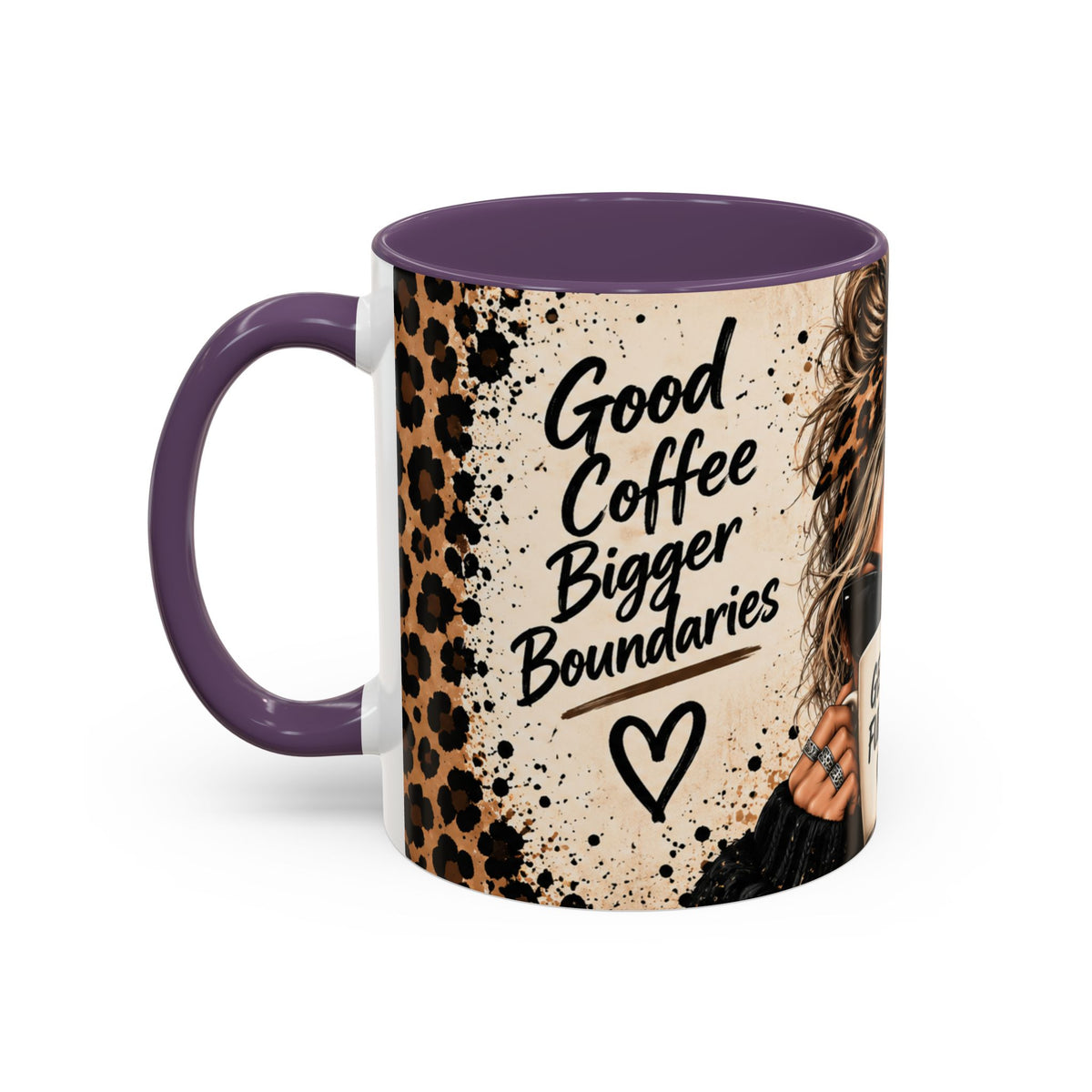 Gen X Fueled Accent Coffee Mug — “Same Attitude Different Decade” Leopard Design (11/15oz)