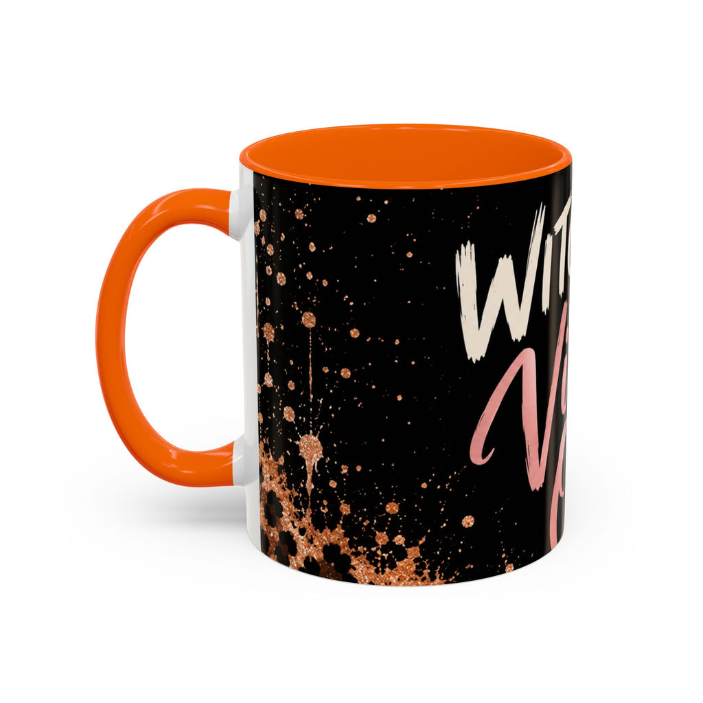 Witchy Vibes Only Accent Coffee Mug – Black Leopard Spellcaster Gift (11/15oz)