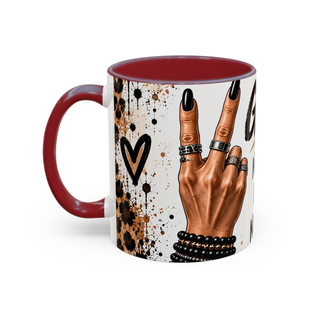 Gen X Coffee Mug — "Not Fragile, Not New, Not Impressed" Leopard Accent