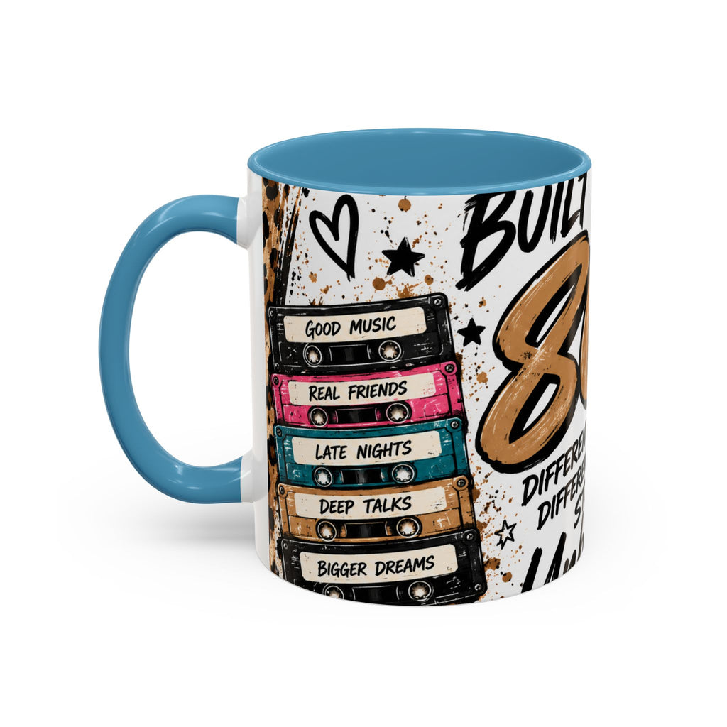 Built in the 80's Coffee Mug — Retro Gen X Leopard Travel Cup Design (11/15oz)