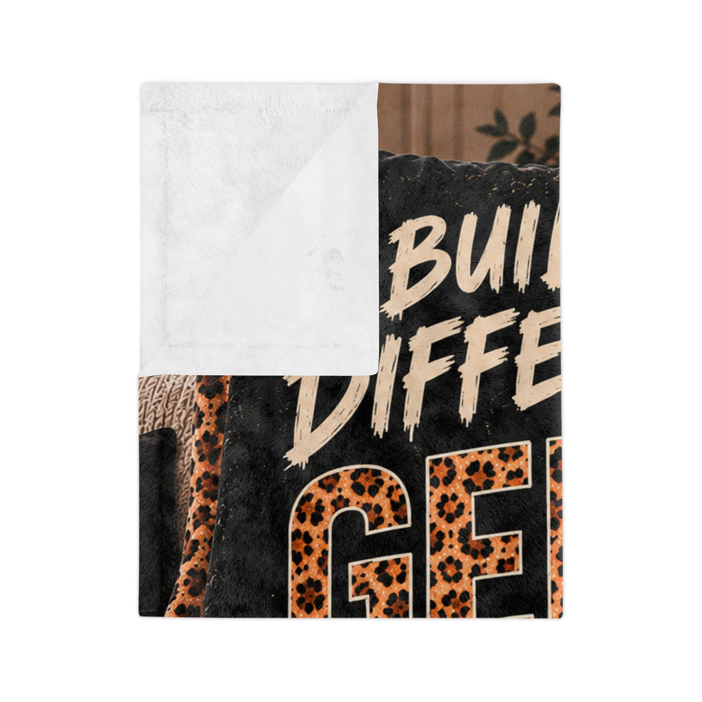 Gen X Leopard Throw Blanket – "Built Different" Microfiber Velveteen Blanket