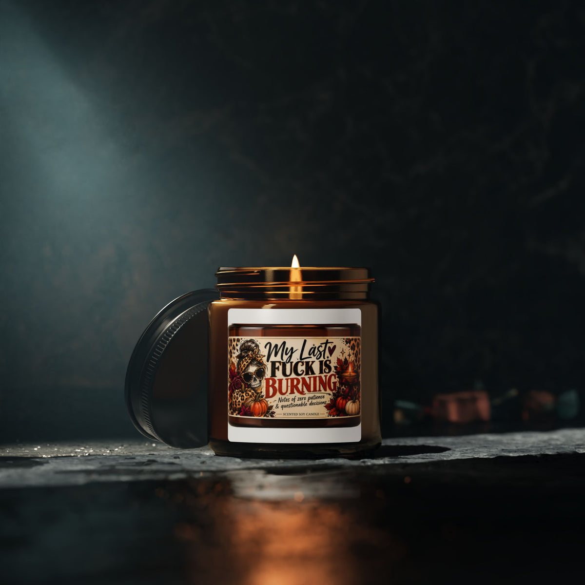 My Last Fuck Is Burning Candle | Scented Soy in Amber Jar