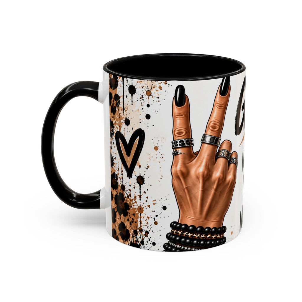 Gen X Coffee Mug — "Not Fragile, Not New, Not Impressed" Leopard Accent