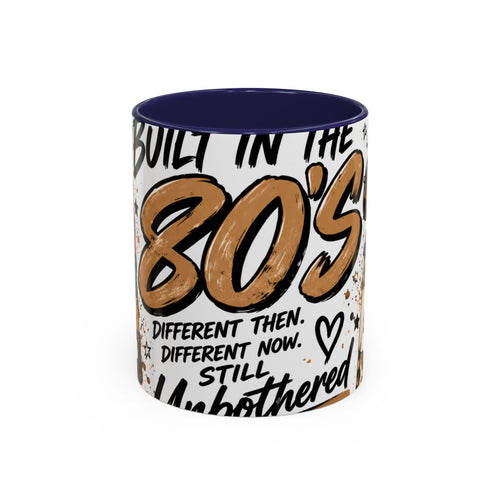 Built in the 80's Coffee Mug — Retro Gen X Leopard Travel Cup Design (11/15oz)