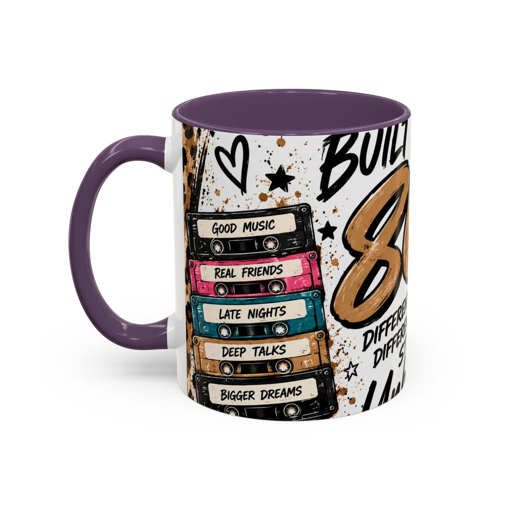 Built in the 80's Coffee Mug — Retro Gen X Leopard Travel Cup Design (11/15oz)