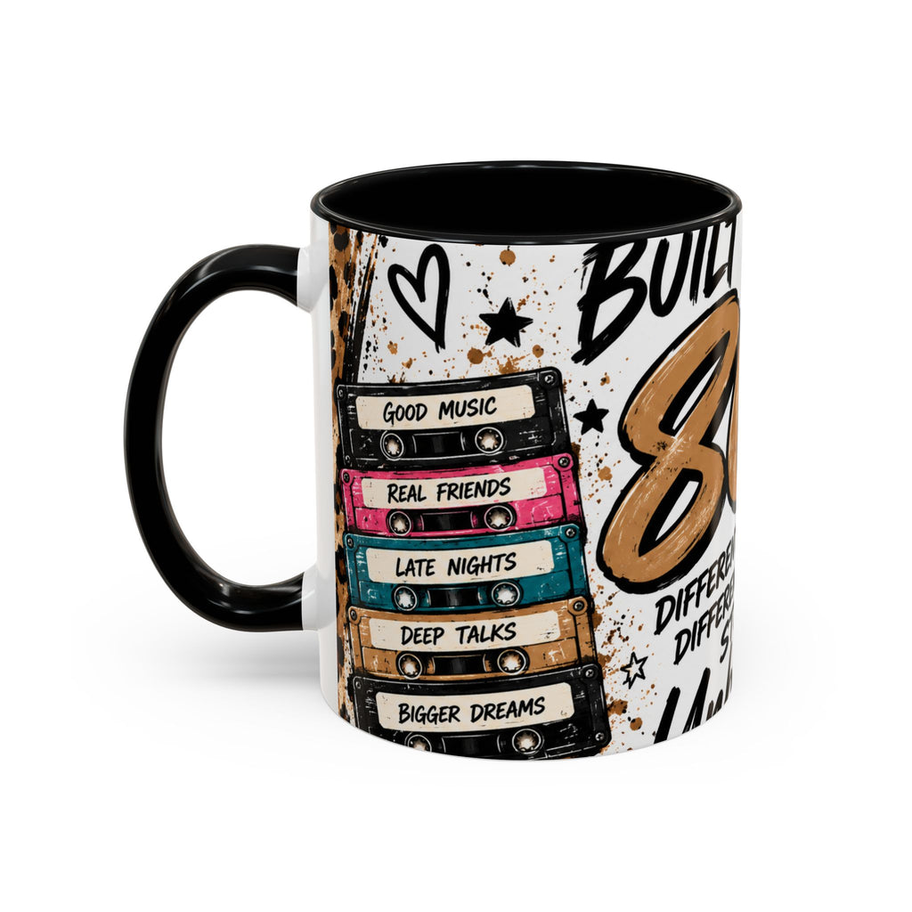 Built in the 80's Coffee Mug — Retro Gen X Leopard Travel Cup Design (11/15oz)