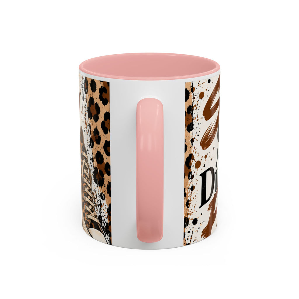 Coffee Lover Accent Mug — 'Good Coffee Bigger Mood' Leopard Design (11/15oz)
