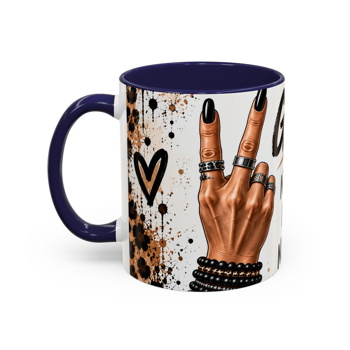 Gen X Coffee Mug — "Not Fragile, Not New, Not Impressed" Leopard Accent
