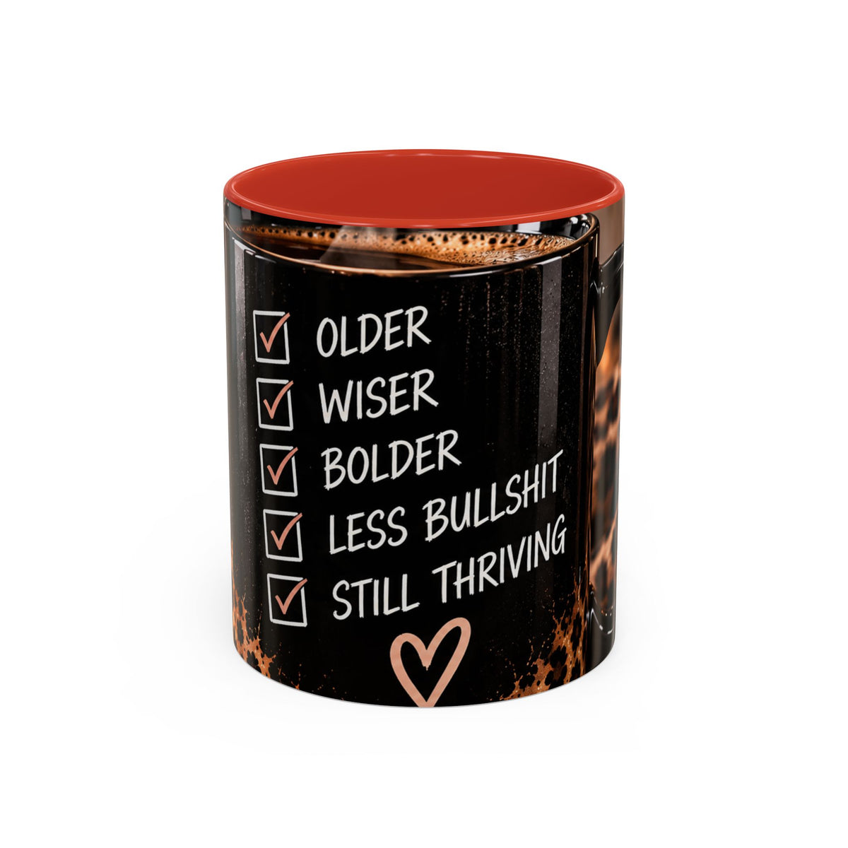 Still Thriving Coffee Mug — Older, Wiser, Bolder Leopard Accent 11/15oz
