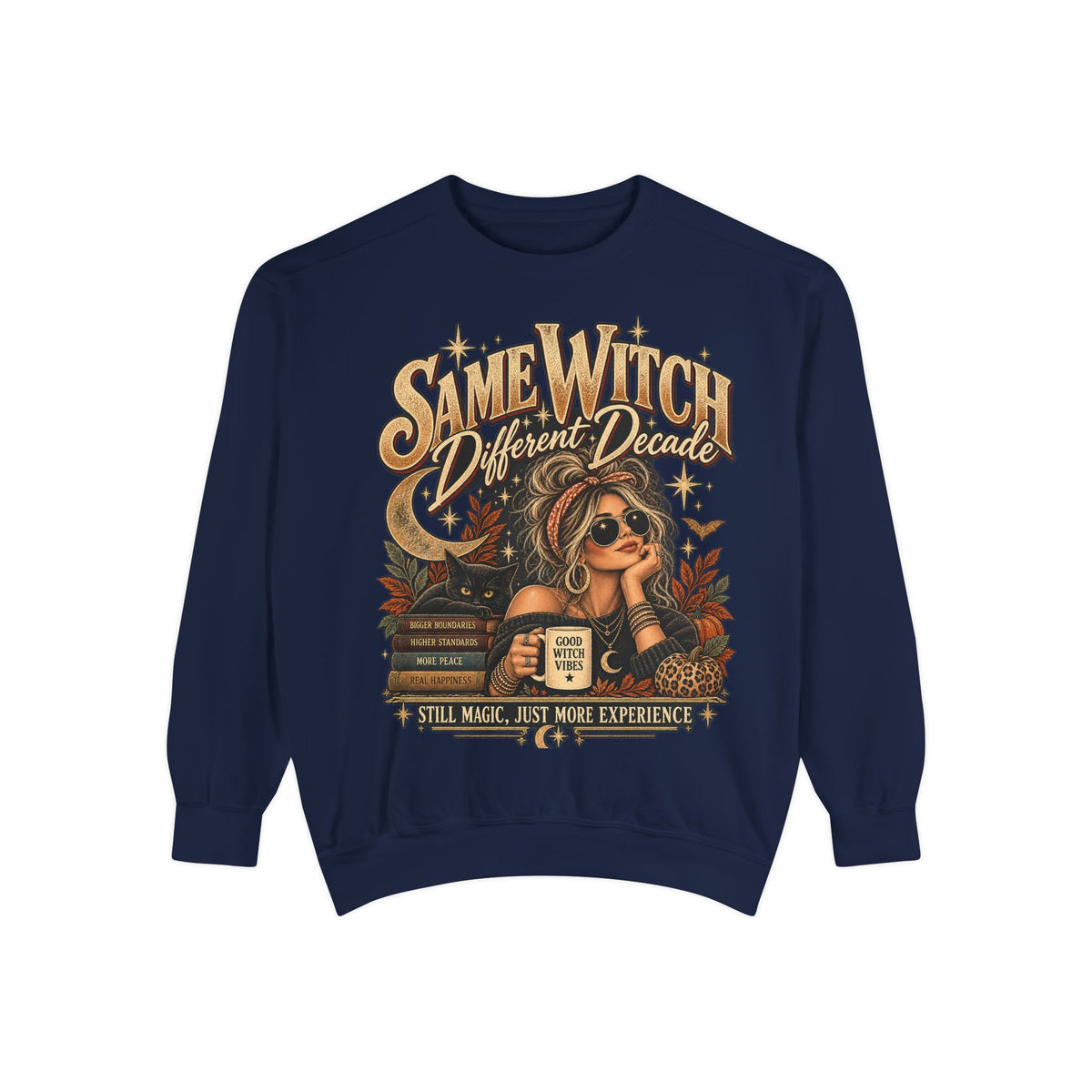 Gen X Witch Sweatshirt – Vintage Halloween Witchy Crewneck | Same Witch Different Decade