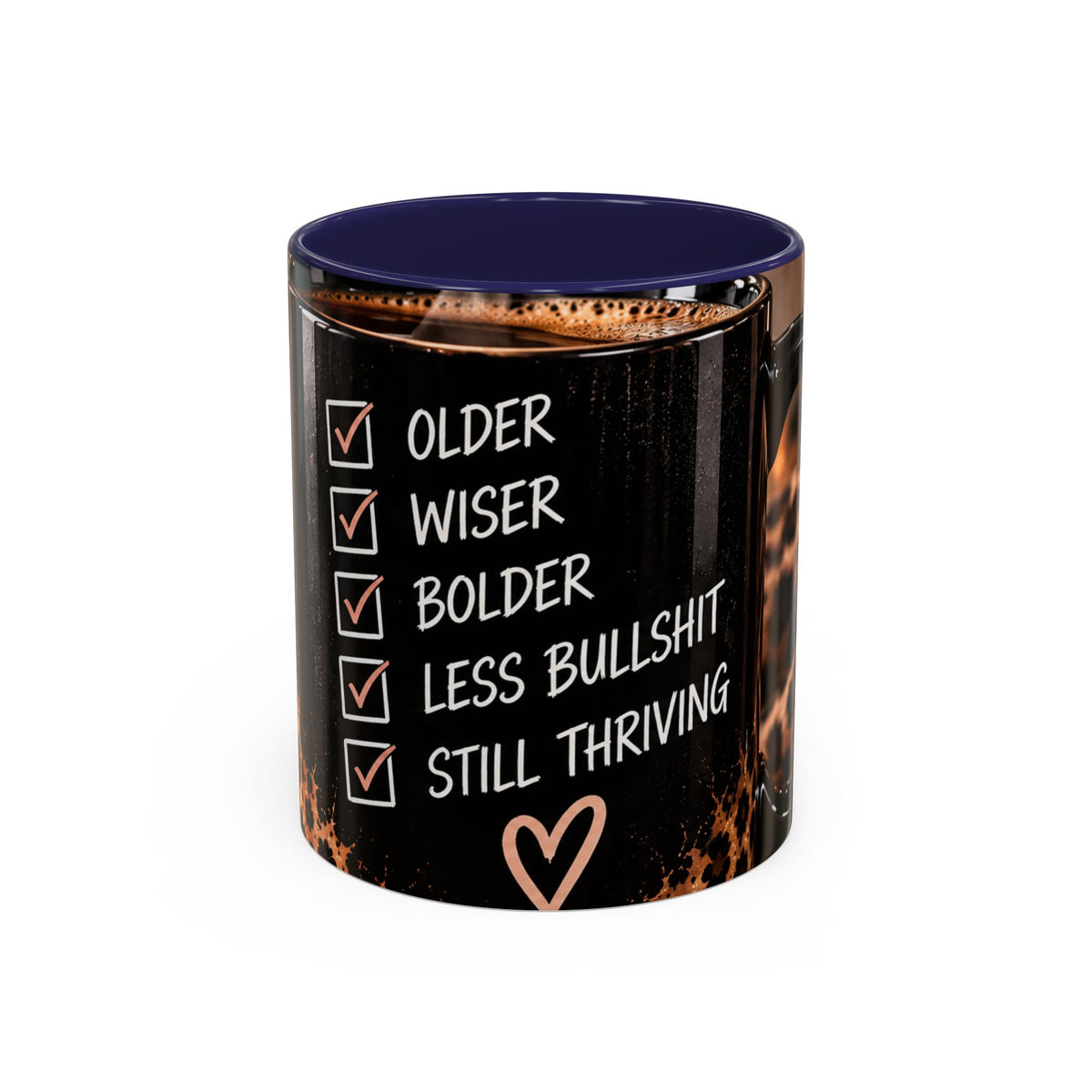 Still Thriving Coffee Mug — Older, Wiser, Bolder Leopard Accent 11/15oz