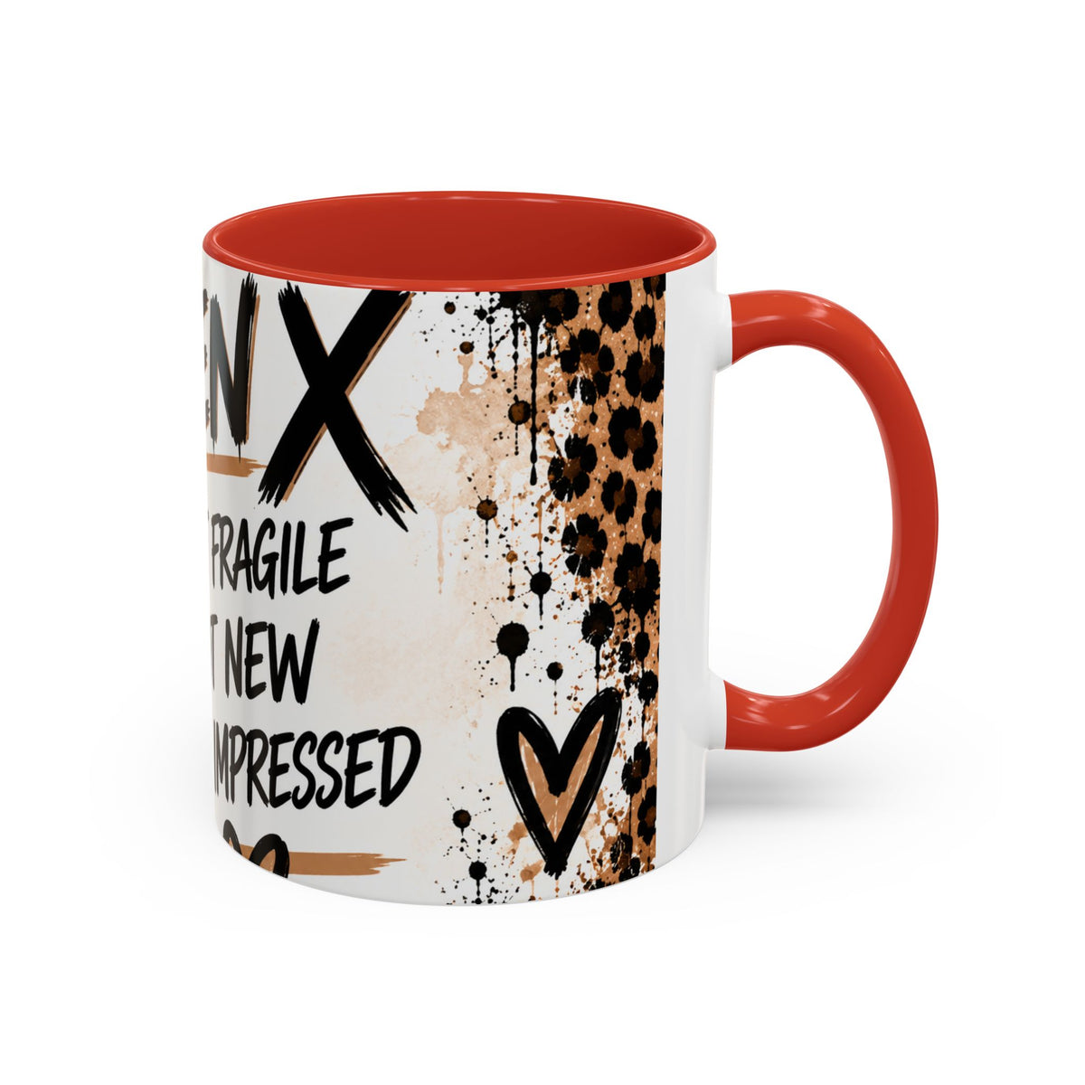 Gen X Coffee Mug — "Not Fragile, Not New, Not Impressed" Leopard Accent