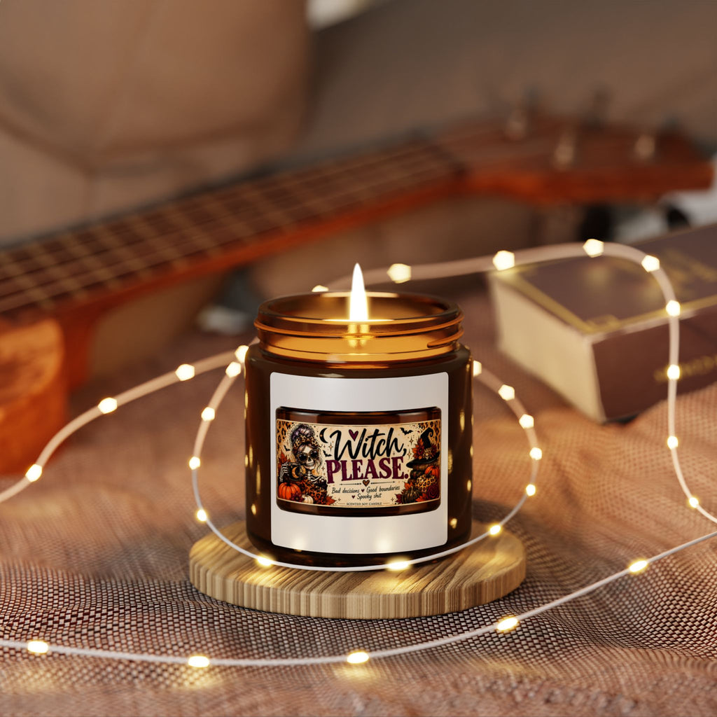 Witch Please label Candle | Amber Jar Soy Candle