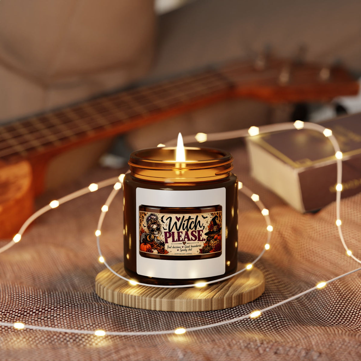 Witch Please label Candle | Amber Jar Soy Candle